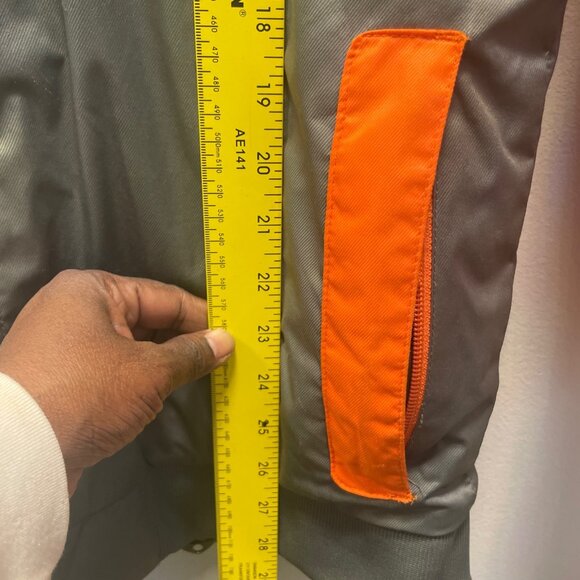 Burton Men XL Orange & Gray Jacket With Hood & Pockets - Picture 9 of 14